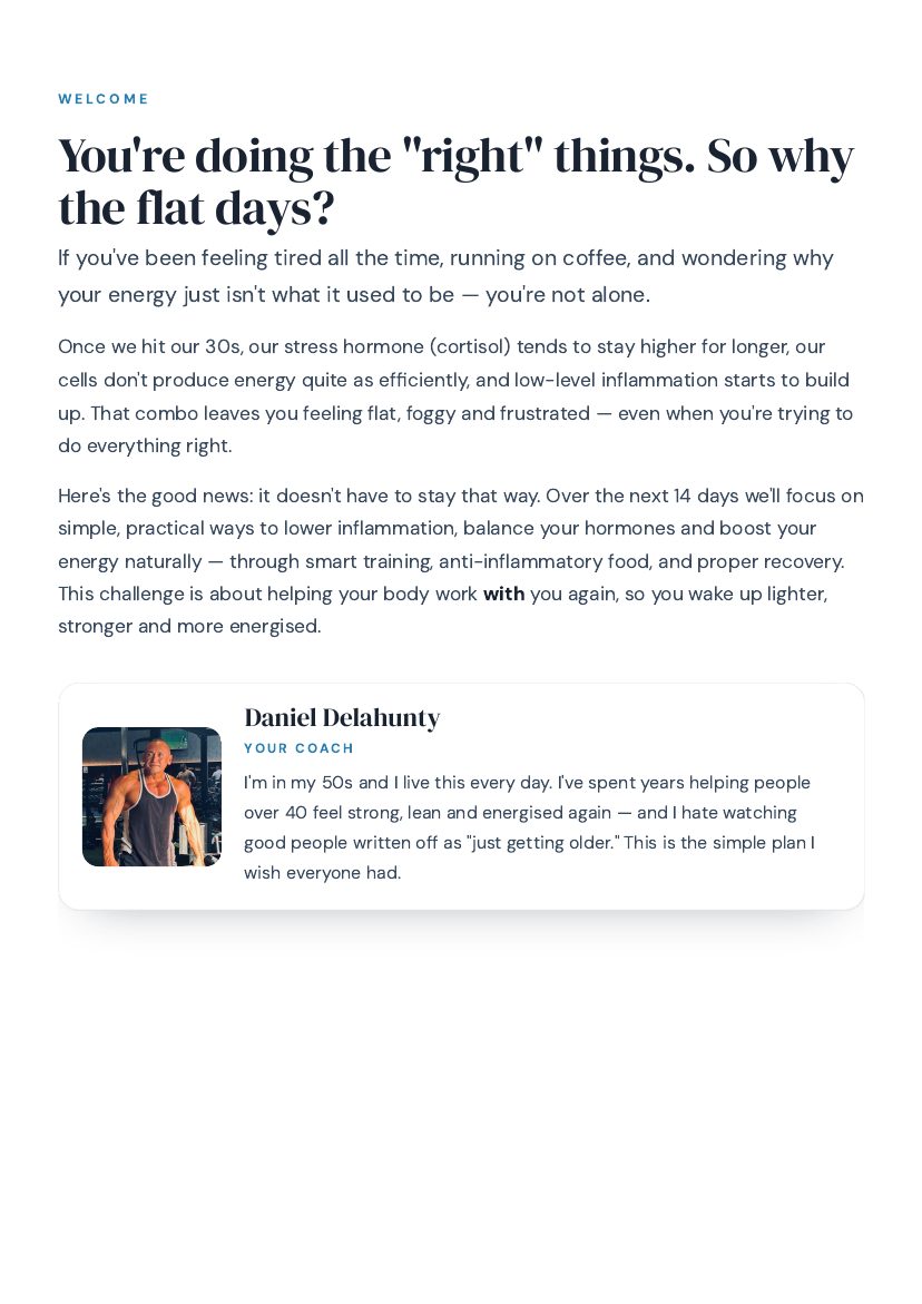 A real page from inside Inflammation Reset